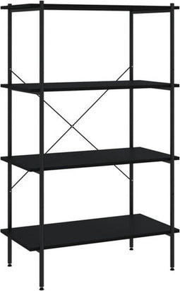 vidaXL - Opbergrek - 4-laags - 80x40x130 - cm - zwart
