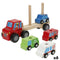 Autotransporter en Wagen 25 x 13 x 6 cm (6 Stuks)