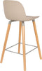 Zuiver Albert Kuip Barkruk 65 cm Taupe - Set van 2