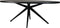HSM Collection -Ovale eettafel - 200x100x76 - Zwart - Mangohout/metaal