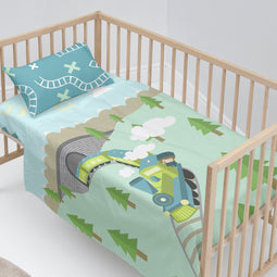 Happy Friday Sheet set 2 pieces Train 100x130 cm (Cot) Multicolor