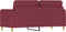 vidaXL - Tweezitsbank - 140 - cm - stof - wijnrood