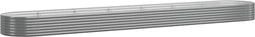 vidaXL - Plantenbak - 544x100x36 - cm - gepoedercoat - staal - grijs