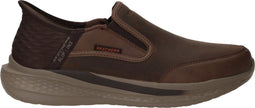 Skechers Slade Cooper - Heren Instappers - Relaxed Fit - Bruin