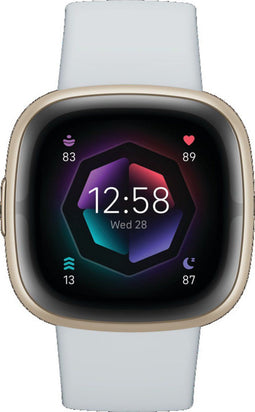 Fitbit Sense 2 - Smartwatch - Stressmeting en slaapmonitoring - Goud (Blauw Wit)