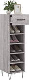 vidaXL - Schoenenkast - 30x35x105 - cm - bewerkt - hout - grijs - sonoma - eikenkleur
