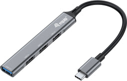 Equip 128961 - USB-C Multiport Hub - 4 poorten 5000 Mbit/s - Grijs