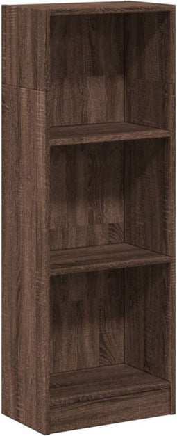 vidaXL - Boekenkast - 40x24x109 - cm - bewerkt - hout - bruin - eikenkleurig