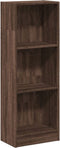 vidaXL - Boekenkast - 40x24x109 - cm - bewerkt - hout - bruin - eikenkleurig
