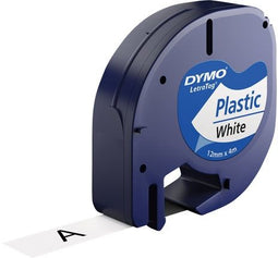 Dymo LetraTag 100T - Printerlabel - Zwart op wit