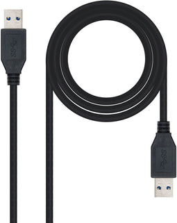Nanocable 10.01.1001-BK - USB A - Male/male - 100cm - Zwart