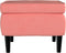 vidaXL - Kruk - met - houten - poten - fluweel - roze