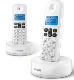 Philips D1612W/34 - Dect-telefoon - 1,6" LCD display - Handsfree - Wit (2 stuks)