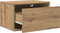 vidaXL - Nachtkastje - met - LED - Muurmontage - Artisan - Eiken - 50x36x30 - cm