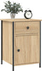 vidaXL - Nachtkastje - 40x42x60 - cm - bewerkt - hout - sonoma - eikenkleurig