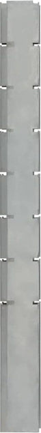 vidaXL - Schuttingpalen - 10 - st - 200 - cm gegalvaniseerd - staal - zilverkleurig