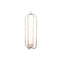 Kaarshouder Home ESPRIT Zilverkleurig Kristal Staal 21 x 21 x 62 cm
