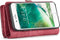 Caseme - vintage 2 in 1 portemonnee hoes - Geschikt voor iPhone SE (2022 / 2020) / 8 / 7 / 6(s) - Rood
