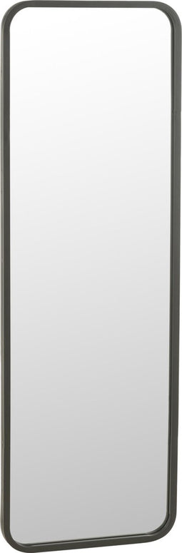 J-Line spiegel Rechthoekige - metaal - zwart - 120 x 40 cm