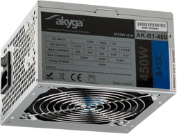 Akyga AK-B1-450 - ATX Voeding - 450W 20+4 pin - Grijs