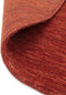Vloerkleed MOMO Rugs Panorama Uni Rond Red Vloerkleed - 200 rond - Rond - Laagpolig,Rond Tapijt - Modern - Rood