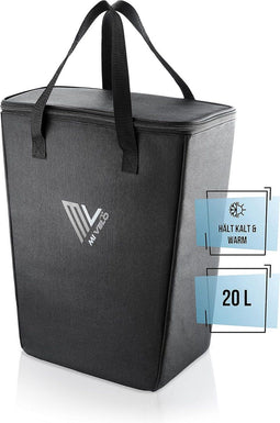 MIVELO Koeltas - Inzetstuk voor fietstassen - Isolatie voor koele dranken - Zwart (20 liter)