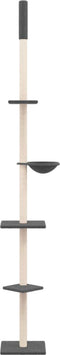 vidaXL - Kattenmeubel - vloer - tot - plafond - 263,5-289,5 - cm - donkergrijs