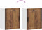 vidaXL - Keukenwandkast - Lucca - bewerkt - hout - oud - houtkleurig