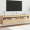 vidaXL - Tv-wandmeubels - met - LED - 2 - st - 80x30x40 - cm - sonoma - eikenkleurig
