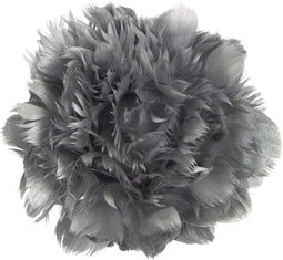 J-Line decoratie bal - veren - zilver