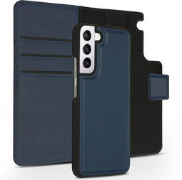 Accezz Galaxy S22 - Premium Leather 2 in 1 Wallet Bookcase - Uitneembare backcover - Donkerblauw