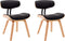 vidaXL - Eetkamerstoelen - 2 - st - gebogen - hout - en - kunstleer
