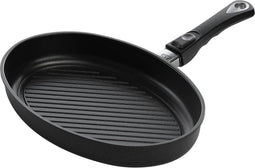 AMT Gastroguss Vispan met grilloppervlak - 35 x 24 cm - Geschikt voor inductie - Duurzaam gietaluminium