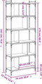 vidaXL - Boekenkast - 6-laags - 76x32x192 - cm - bewerkt - hout - sonoma - eikenkleur