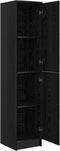 vidaXL - Hoge - Kast - in - Zwart - Eiken - 35x39x168 - cm - Gelaagd - Hout