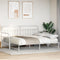 vidaXL - Ligbedframe - met - Uittrekbed - - - Wit, - 107x203 - cm, - Staal