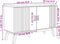 vidaXL - Dressoir - OLDEN - 114x43x73,5 - cm - massief - grenenhout - wit - en - bruin