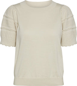 Vero Moda VMMILENA - Gebreide top - Korte mouwen - Maat XL