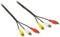 Nedis Composiet Videokabel - 3x RCA Male - 3x RCA Male - Vernikkeld - 480p - 2.00 m - Rond - PVC - Zwart - Envelop