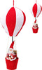 Home & Styling Kerst Hangdecoratie Kerstman in ballon - 25cm - Rood/Wit