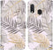 iMoshion Hoesje Geschikt voor Samsung Galaxy A20e Hoesje Met Pasjeshouder - iMoshion Design Softcase Bookcase - Wit / Zwart / Goud / Glamour Botanic