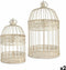 Decoratieve kooi Set Crème (2 Stuks)