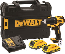 DeWalt DCD708D2T-QW - 18 V XR Li-Ion compacte schroef/boormachine - 1.5Ah accu BRUSHLESS motor (2 stuks)