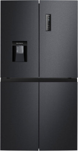 HANSEATIC HCDB18080DWDBI - Multi Door koel-vriescombinatie - 419 Liter - Zwart