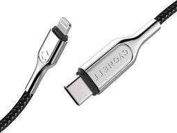 Cygnett Armoured - USB-C naar Lightning Kabel - Fast charging 2.4A - Zwart