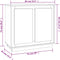 vidaXL - Dressoir - 80x34x75 - cm - bewerkt - hout - sonoma - eikenkleurig