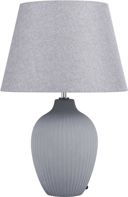 FERGUS - Tafellamp - Grijs - Keramiek