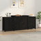 vidaXL - Dressoir - 164x37x68 - cm - massief - grenenhout - zwart