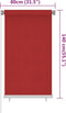 vidaXL - Rolgordijn - voor - buiten - 80x140 - cm - HDPE - rood