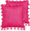 JASMINE - Sierkussen set van 2 - Roze - 45 x 45 cm - Polyester